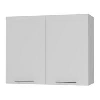 KÜCHENHÄNGESCHRANK Kvantum W3/90 Weiß Matt / Grau Matt 90 / 32,5 / 72cm - Weiß/Grau, Holz/Holzwerkstoff (90/72/32.5cm) - Feldmann-Wohnen