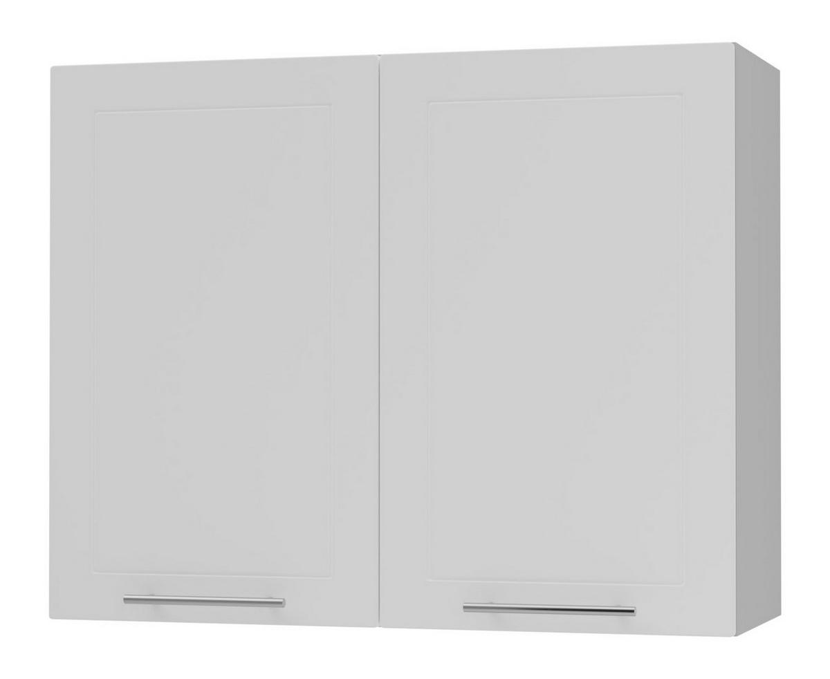 KÜCHENHÄNGESCHRANK Kvantum W3/90 Weiß Matt / Grau Matt 90 / 32,5 / 72cm - Weiß/Grau, Holz/Holzwerkstoff (90/72/32.5cm) - Feldmann-Wohnen