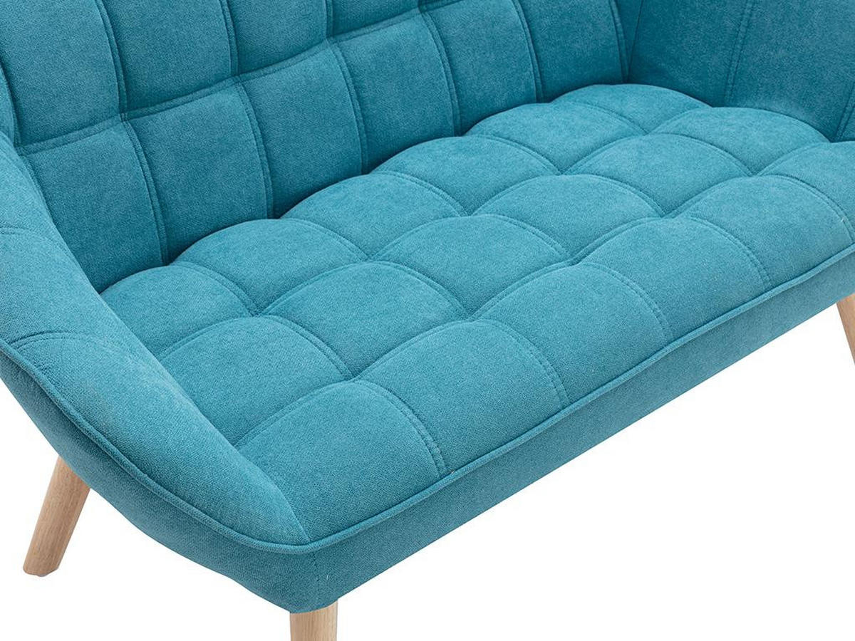 SOFA 2-Sitzer - Stoff - Blau - CASERTA - Blau, Textil (73/77/127cm) - Vente-Unique