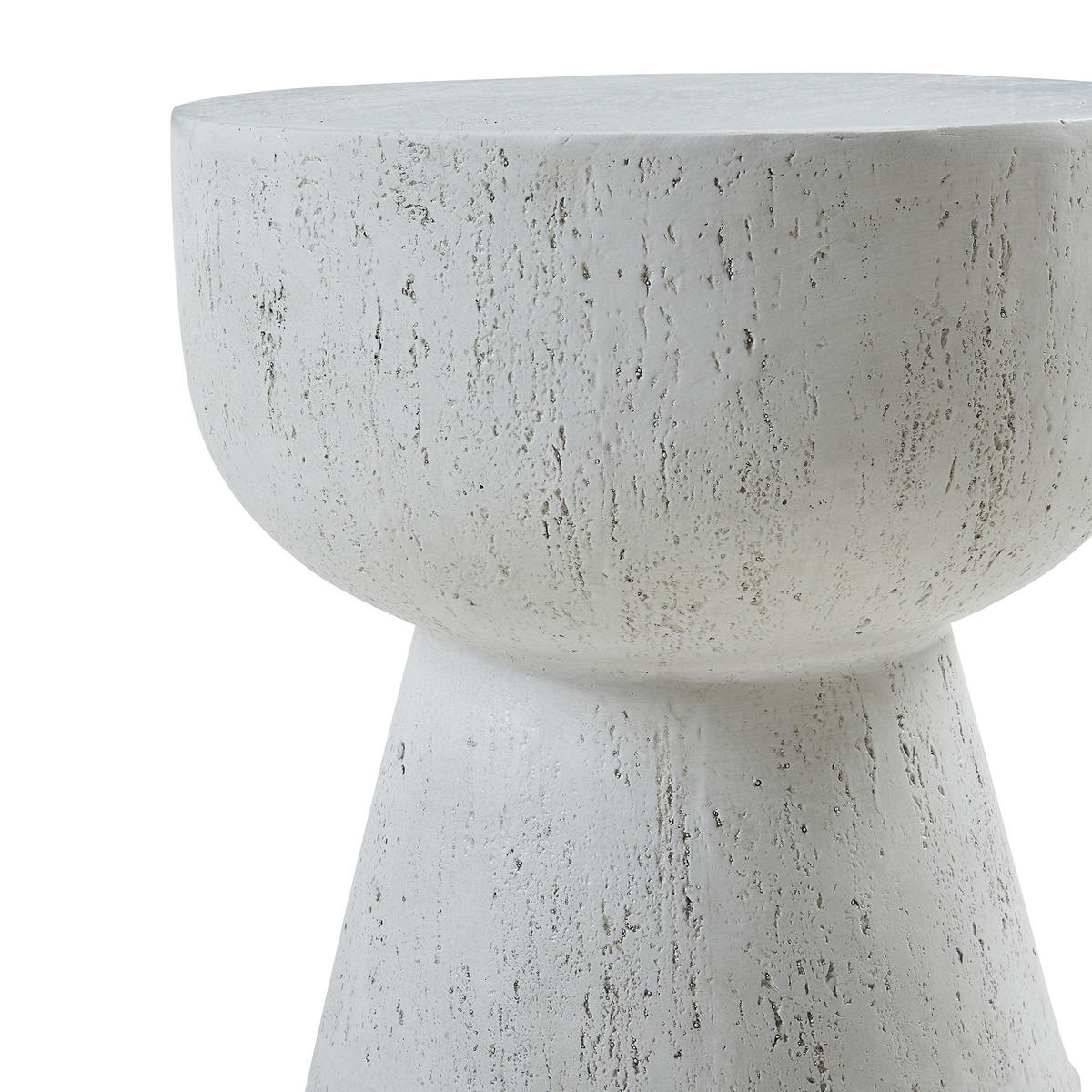 BEISTELLTISCH Oulvepijanse - Weiß, Stein (40/40/51cm) - [en.casa]