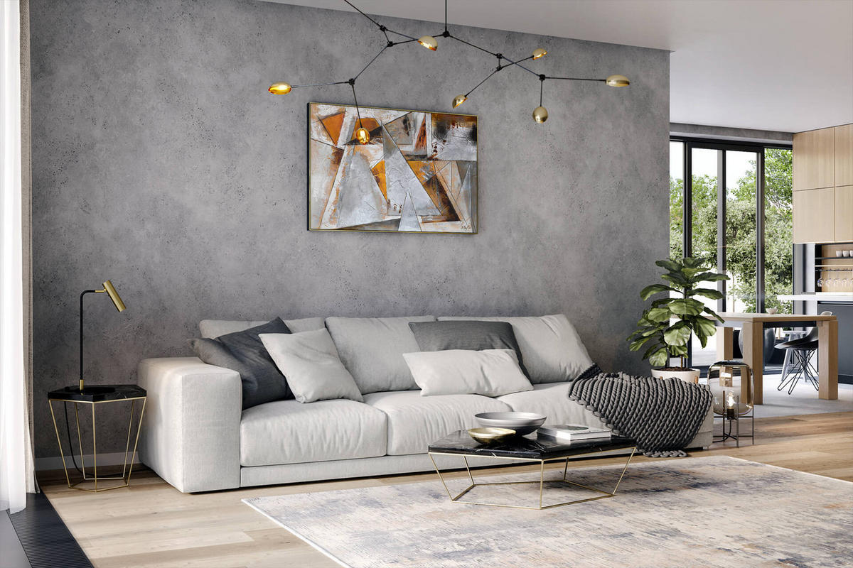 OLEJOMAĽBA 120/80 cm, Zvieratá - hnedá/sivá, drevo/textil (120/80cm) - KUNSTLOFT