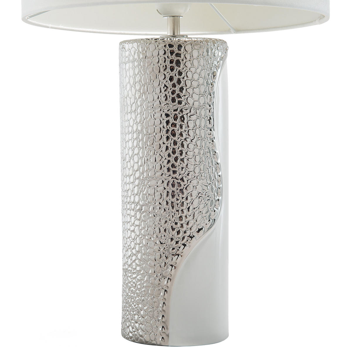 TISCHLAMPE Aiken 30/30/52 cm - Weiß, Keramik (30/30/52cm) - Beliani