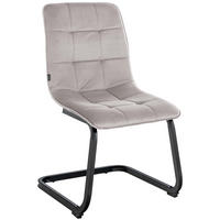 SCHWINGSTUHL Metall grau - Schwarz/Grau, Textil/Metall (47/87/58cm) - CLP