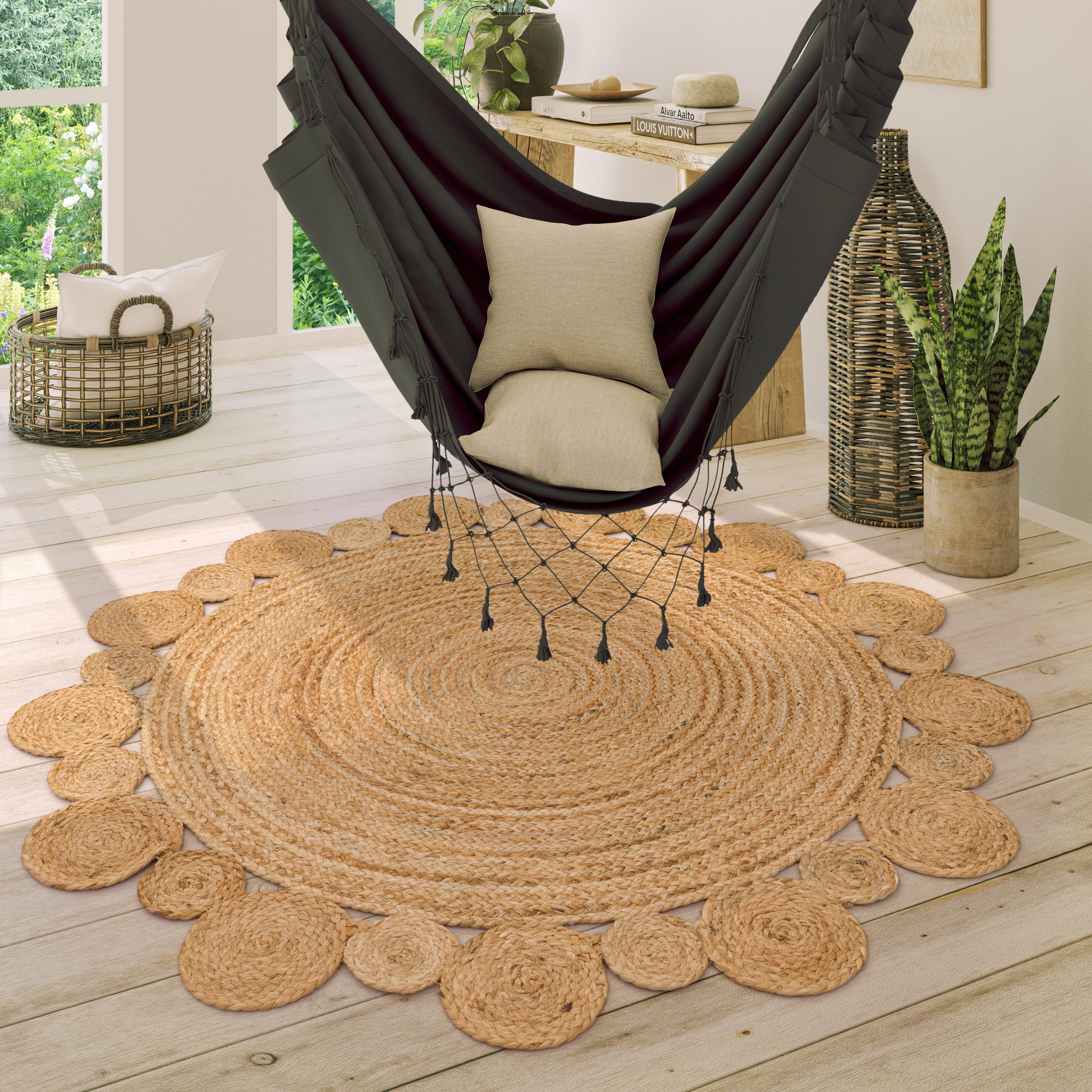 HOCHFLORTEPPICH 200/200 cm Viborg 592 - Naturfarben, Textil (200/200cm) - Paco Home
