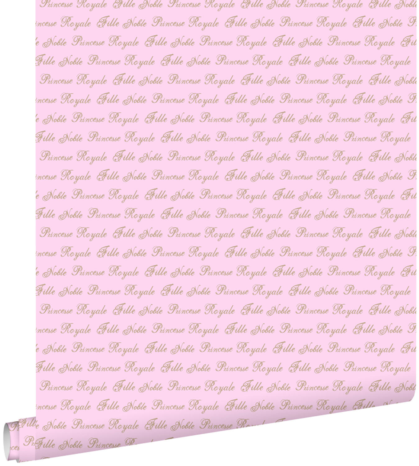 TAPETE Prinzessinnen Wörter 53 cm x 10.05 m - Pink, Papier (53/0.1cm) - ESTAhome