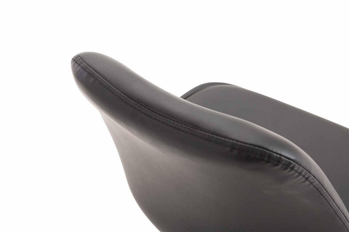 DREHSTUHL Lederlook schwarz - Schwarz, Textil/Metall (48/76/57cm) - CLP