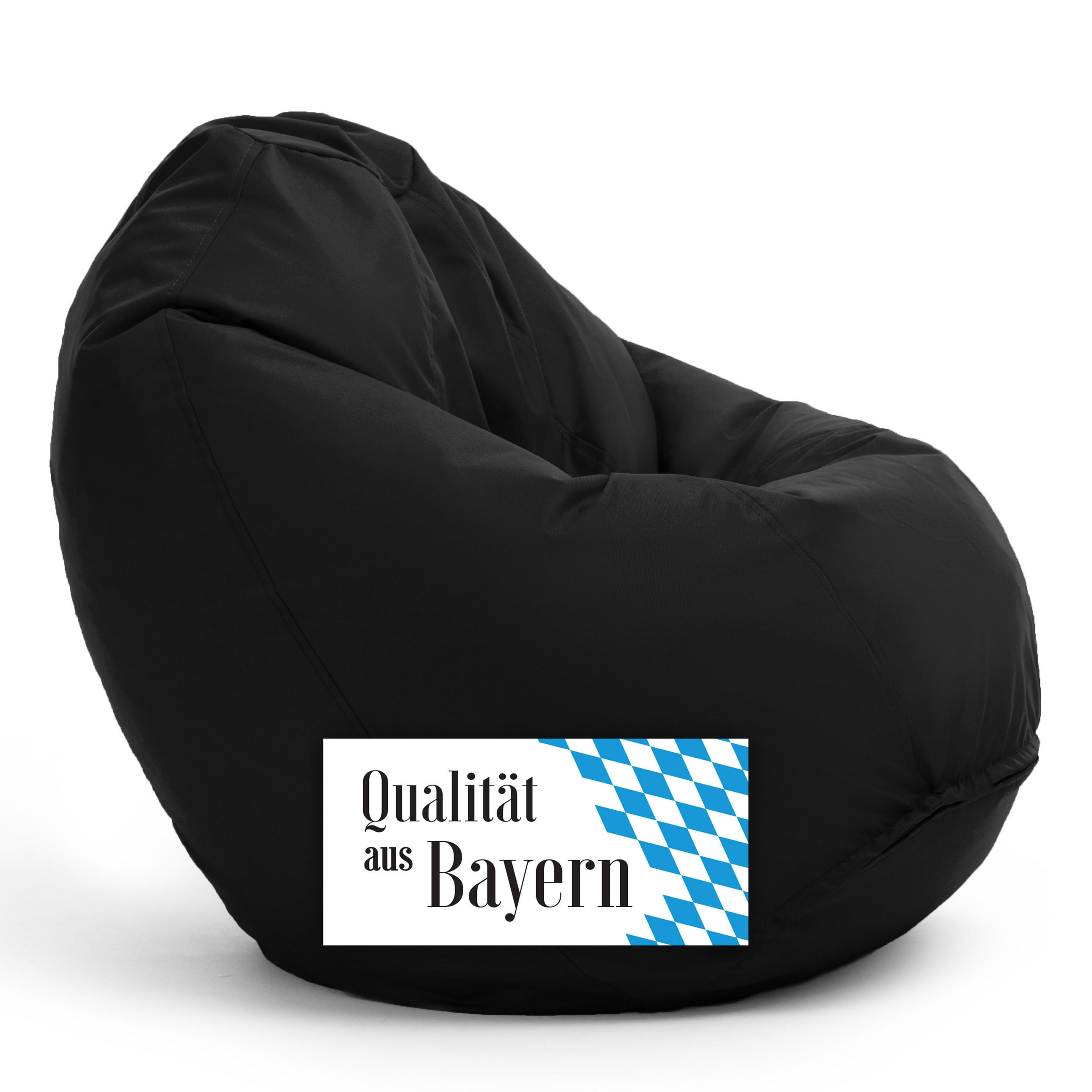 SITZSACK Classico L schwarz - Schwarz, Kunststoff/Textil (90/90/90cm) - Bruni