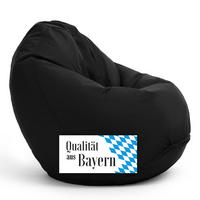 SITZSACK Classico L schwarz - Schwarz, Kunststoff/Textil (90/90/90cm) - Bruni