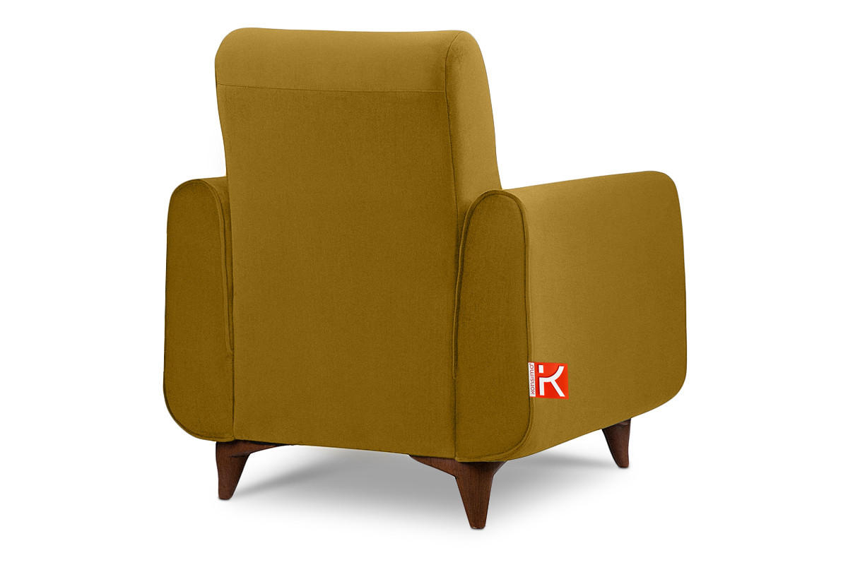 SESSEL GUSTAVO mit Armlehnen, gelb - Gelb/Braun, Holz/Holzwerkstoff (83/95/92cm) - KONSIMO®