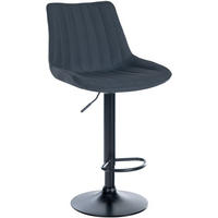 BARHOCKER Stoff dunkelgrau - Dunkelgrau/Schwarz, Textil/Metall (49.5/91/50cm) - CLP