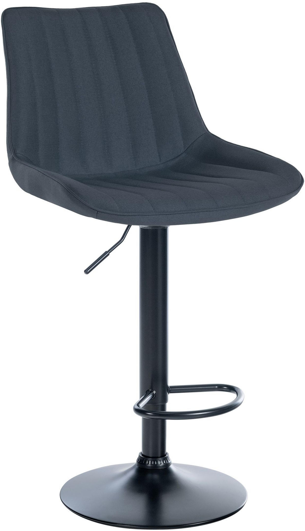 BARHOCKER Stoff dunkelgrau - Dunkelgrau/Schwarz, Textil/Metall (49.5/91/50cm) - CLP