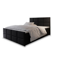 POSTEL BOXSPRING ARIEL 160x200 cm, s matrací a úložným prostorem, černá - černá, kompozitní dřevo/textil (160/200cm) - MASSENO