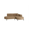 ECKSOFA Valencia Xs - Braun, Holzwerkstoff/Textil (236/165cm) - Fun Möbel