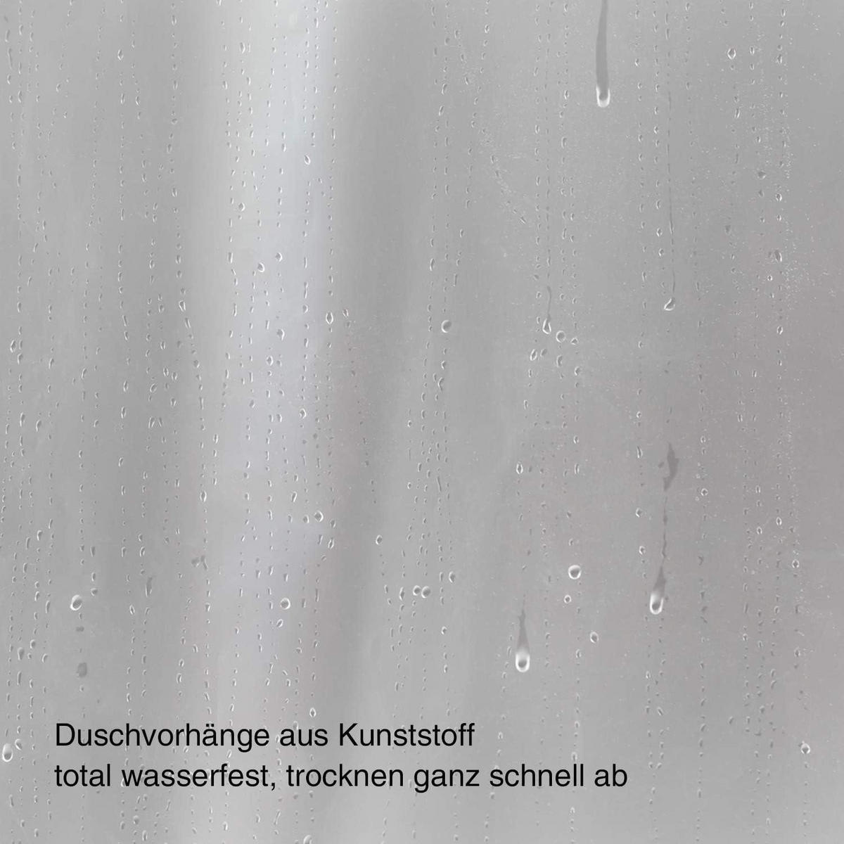 DUSCHVORHANG mattglasartig 120 x 180 cm - Transparent, Kunststoff (120/180cm)