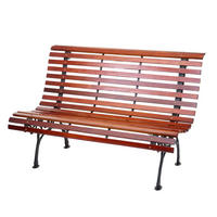 GARTENBANK 2-SITZER Schwarz, Teak Dekor - Schwarz/Teakfarben, Holz (122/80/70cm) - MCW