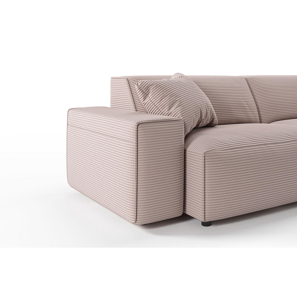 Thumbnail - Kawola Ecksofa, Pink, Textil, Echtholz, 4-Sitzer, Füllung: Kaltschaum, Ottomane rechts, L-Form, 299x189 cm, Wohnzimmer, ...