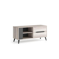LOWBOARD, Eiche, Grau., 113/40/52cm - Grau, Holzwerkstoff (113/52/40cm) - Skraut Home