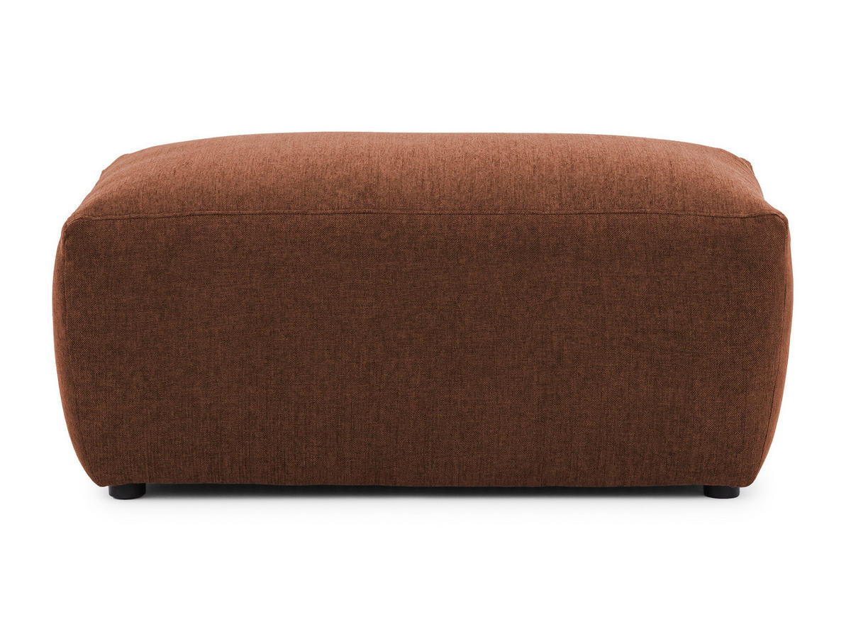 HOCKER Lennon aus Braun Strukturstoff mit vielseitiger Nutzung - Schwarz/Braun, Holz/Kunststoff (102/42/76cm) - S-Style