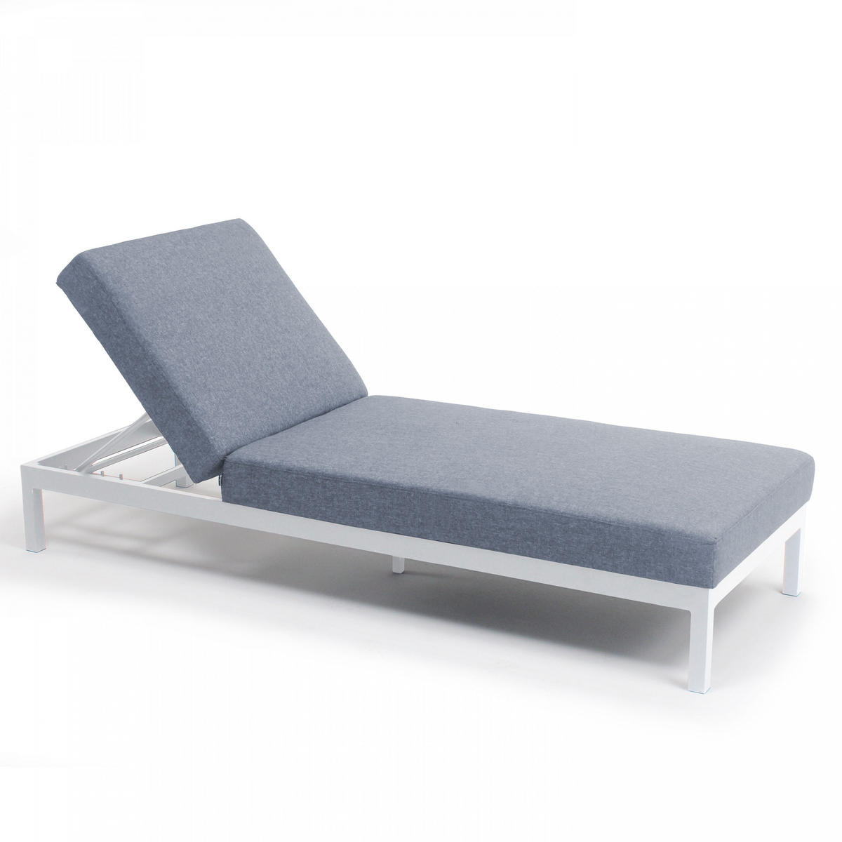 SONNENLIEGE, Weiß - Weiß, Metall (75/74/202cm) - Oviala