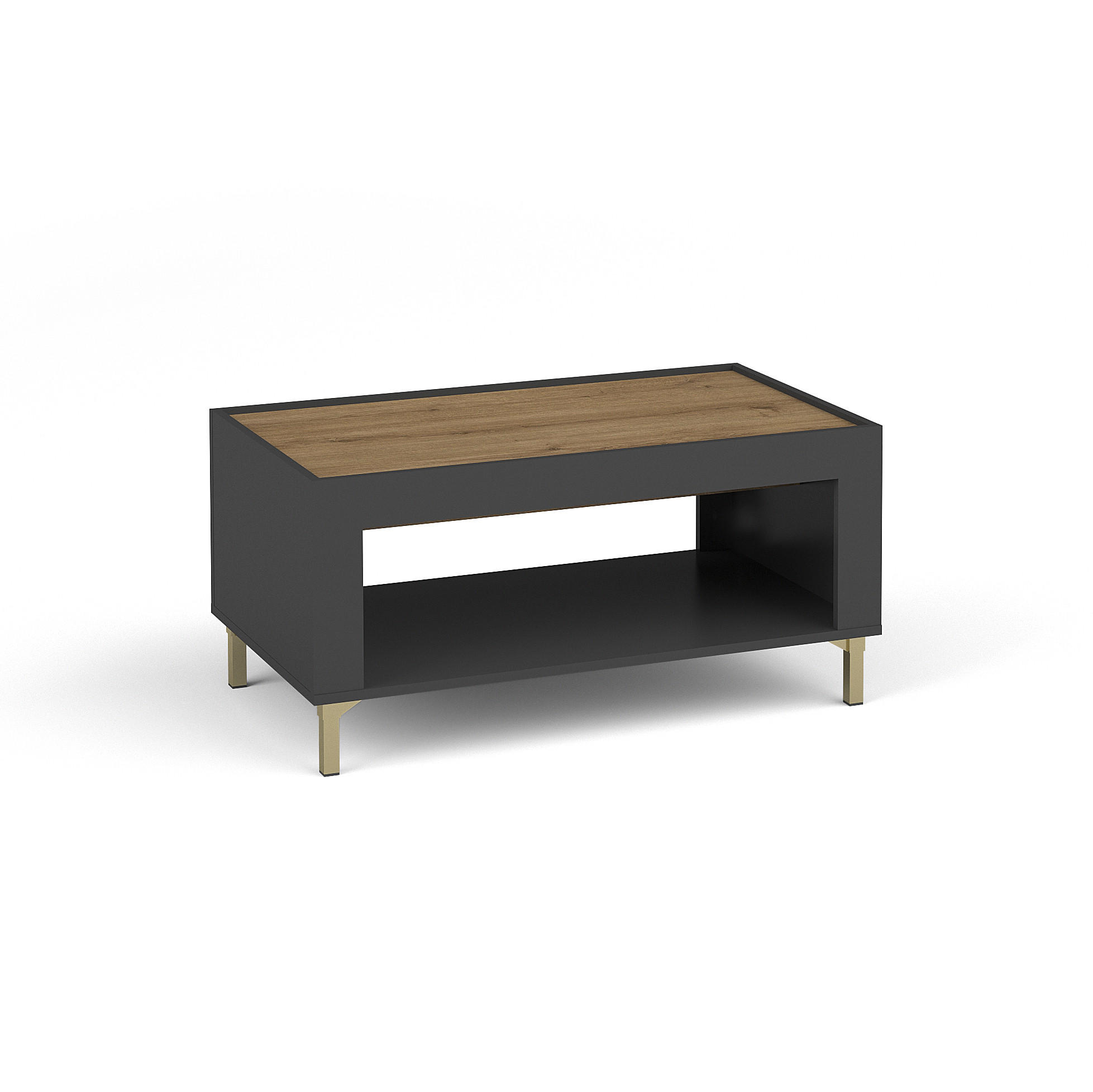 Beautysofa Couchtisch Schwarz 97x47x56 cm