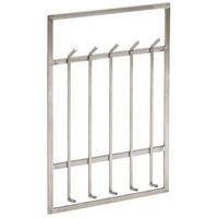 WANDGARDEROBE Metall Silber Modern 60x100x7,5 cm Hakenleiste Wandpaneel - Silberfarben, Metall (60/100/8cm) - KADIMA DESIGN