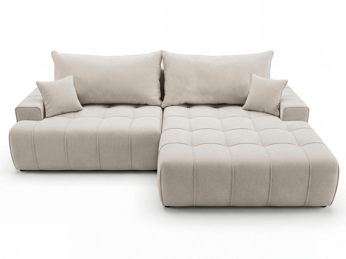 ECKSOFA Tulio Beige Rechts - Beige, Holz/Textil (165/270cm) - Graingold