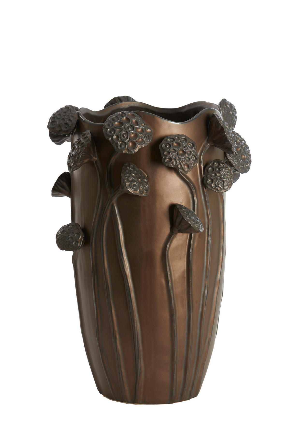 VASE Lavci Braun Ø35,5/51 cm - Braun, Keramik (51cm) - Light & Living