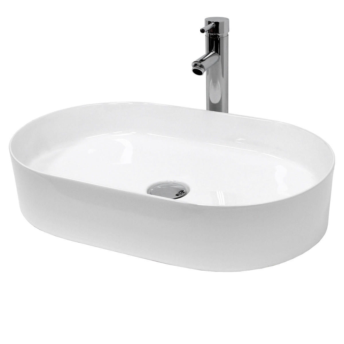 WASCHBECKEN - Weiß, Keramik (38/12.5/60.5cm) - ECD-Germany