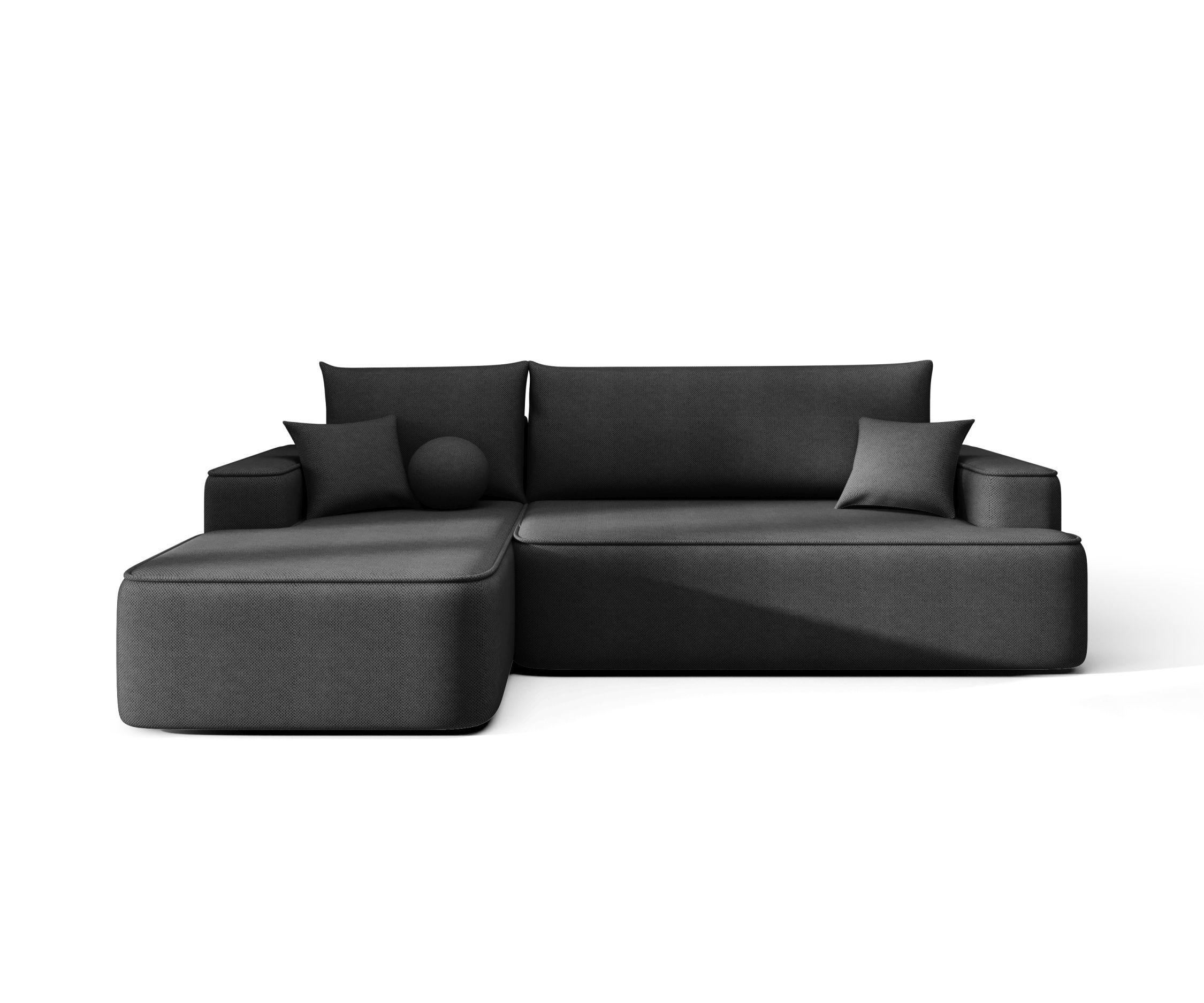 ECKSOFA mit Schlaffunktion FIGO Curio 97 Links - Dunkelgrau, Textil (250/150cm) - Bedante