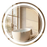 SPIEGEL Rea Led Soft 80 - Transparent, Glas (80/80/2.5cm) - REA