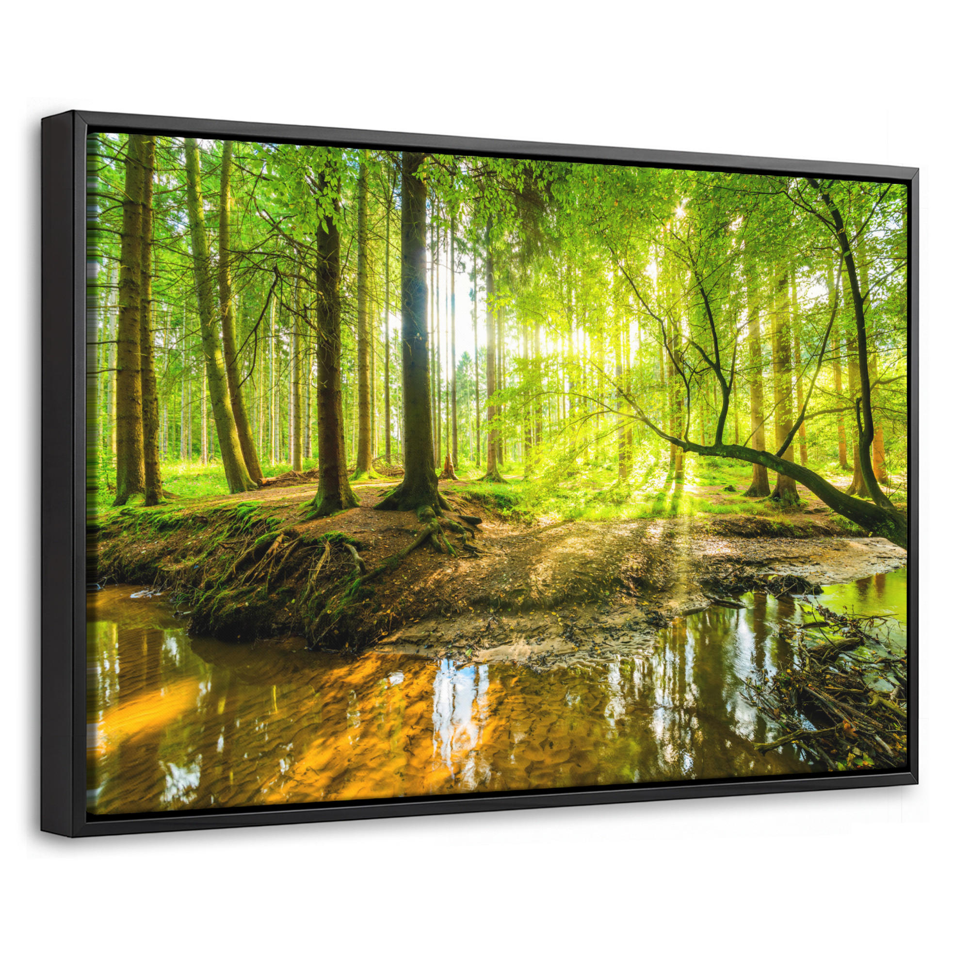 MuchoWow Leinwand Grün 30x20 cm