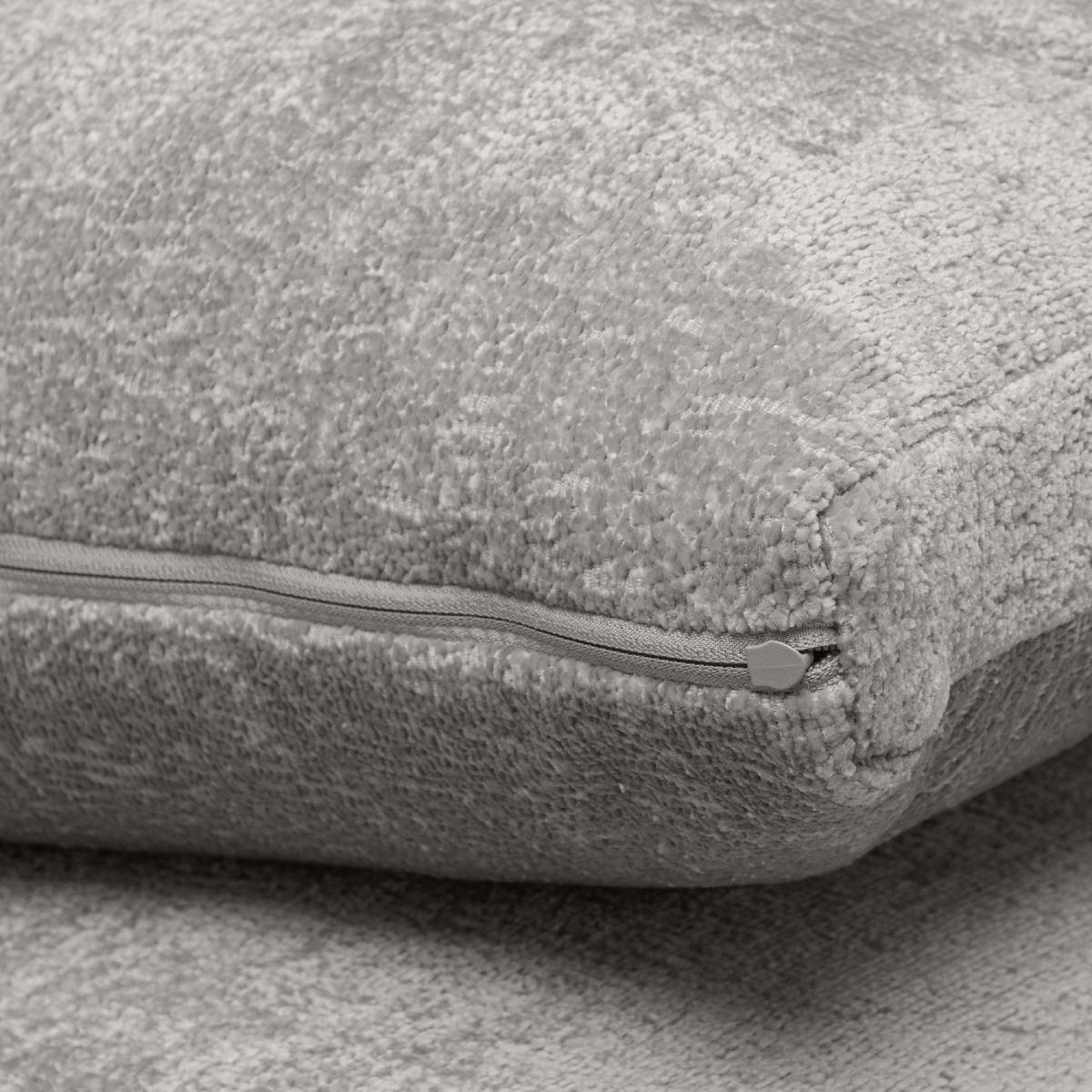 ECKSOFA RECHTS BRENTIS Chenille-Stoff, Hellgrau - Hellgrau, Textil (314/224cm) - KONSIMO®