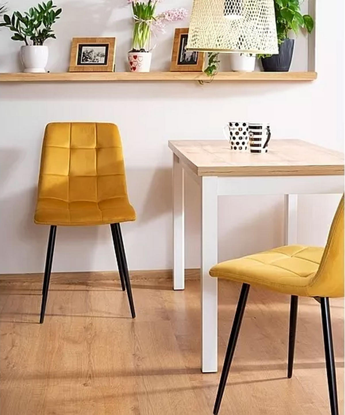 ESSTISCH Adam Eiche Lancelot / Weiß 90-125 / 65 / 75cm - Eichefarben/Weiß, Holz/Holzwerkstoff (65/125/75cm) - Feldmann-Wohnen