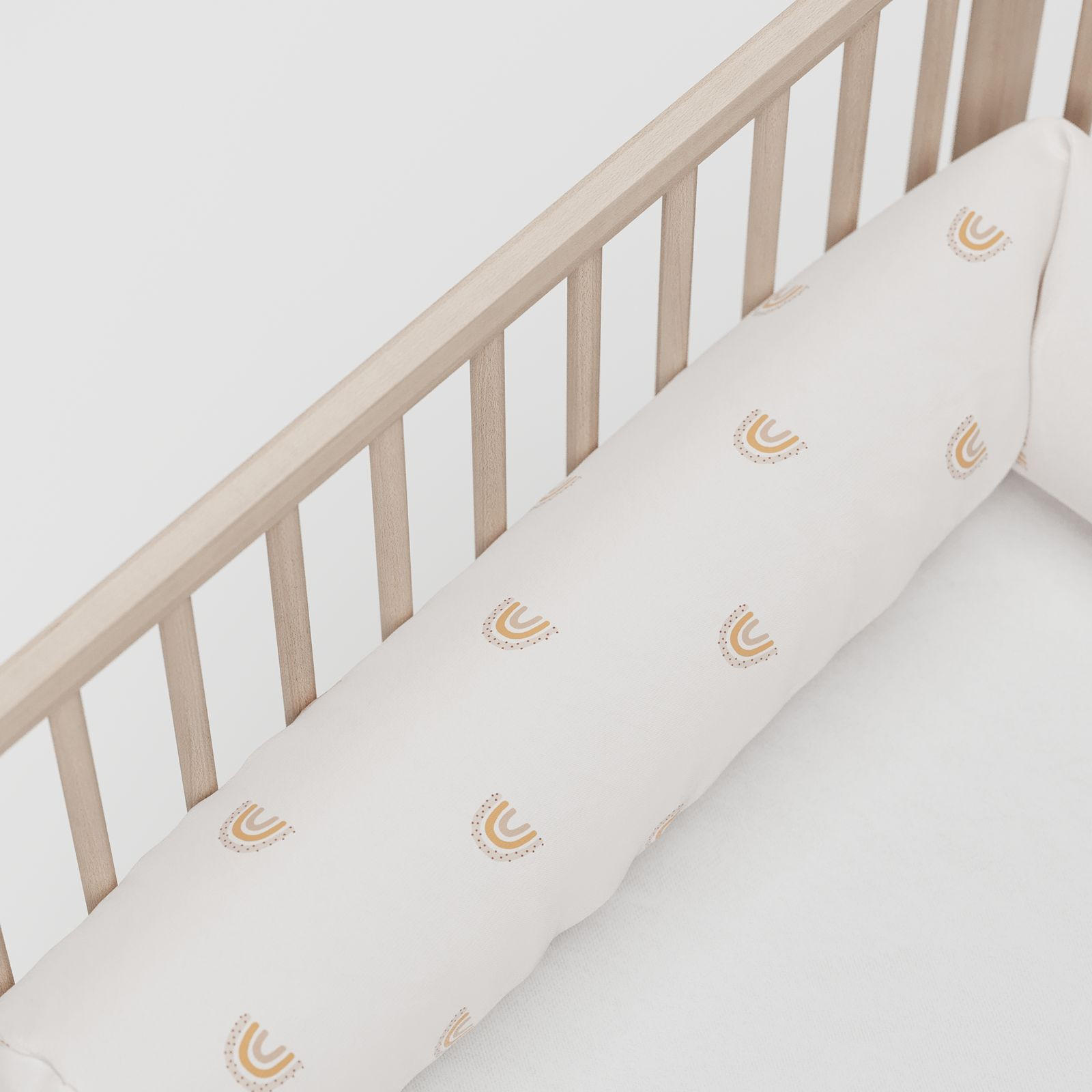 NESTCHENSCHLANGE Cozy "Magical Rainbow" Alloverprint 190 cm Bettschlange - Creme/Orange, Textil (15/190cm) - Sämann – make a difference.
