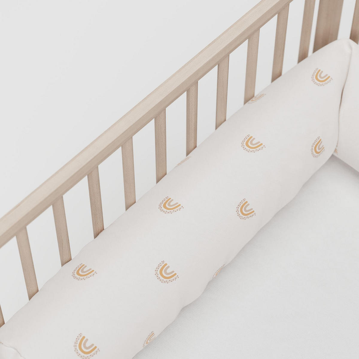 NESTCHENSCHLANGE Cozy "Magical Rainbow" Alloverprint 190 cm Bettschlange - Creme/Orange, Textil (15/190cm) - Sämann – make a difference.