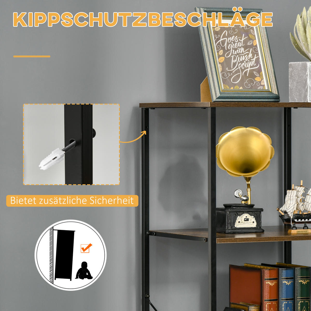 KOMMODE Aufbewahrungsschrank - Braun, Textil (40/155/44cm) - HOMCOM