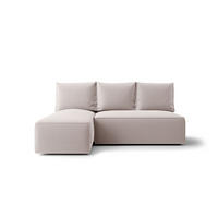 ECKSOFA mit Schlaffunktion SAVIO MINI Poso 100 Links - Ecru, Textil (200/140cm) - Bedante