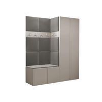 GARDEROBEN-SET Orion III - Kaschmir/Grau, Holzwerkstoff/Kunststoff (158/186/46cm) - MIRJAN24