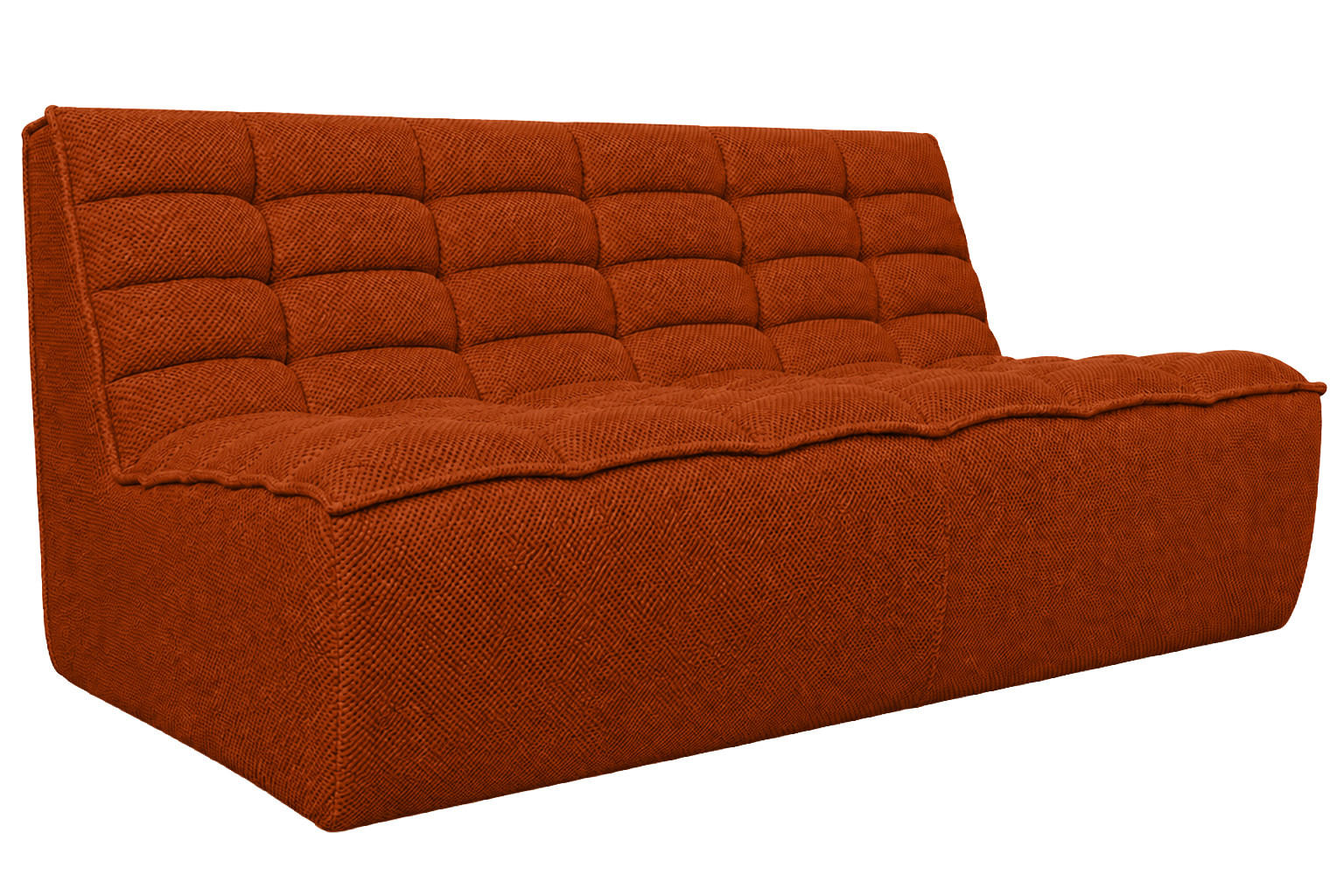 SOFA 2-Sitzer Modular, Plüschstoff Pop, Kupfer, LAZY - Kupferfarben, Holz (160/76/93cm) - Kaiser Möbel