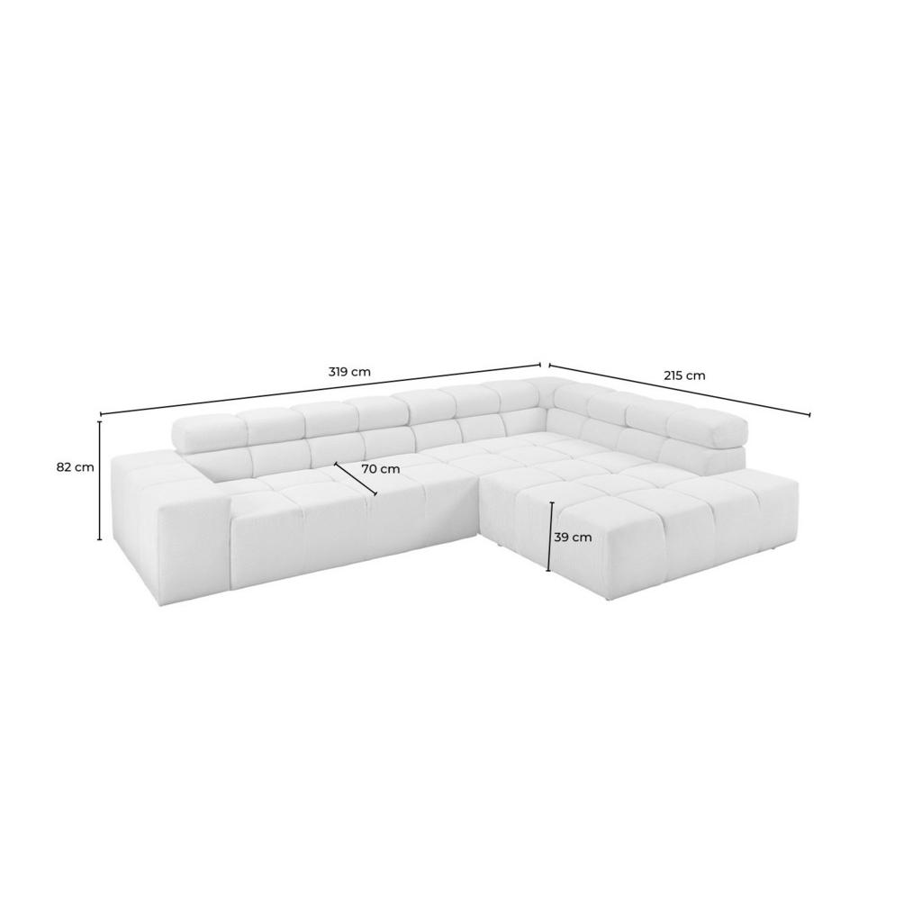 Thumbnail - Kawola Ecksofa, Grün, Schwarz, Textil, Echtholz, 4-Sitzer, Füllung: Komfortschaum, Ottomane rechts, L-Form, 319x215 cm, ...