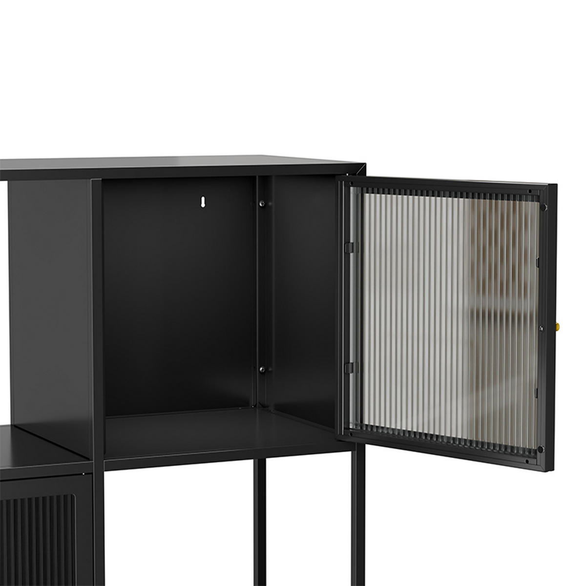 SIDEBOARD, Schwarz - Schwarz, Metall (35/90/120cm) - Oviala