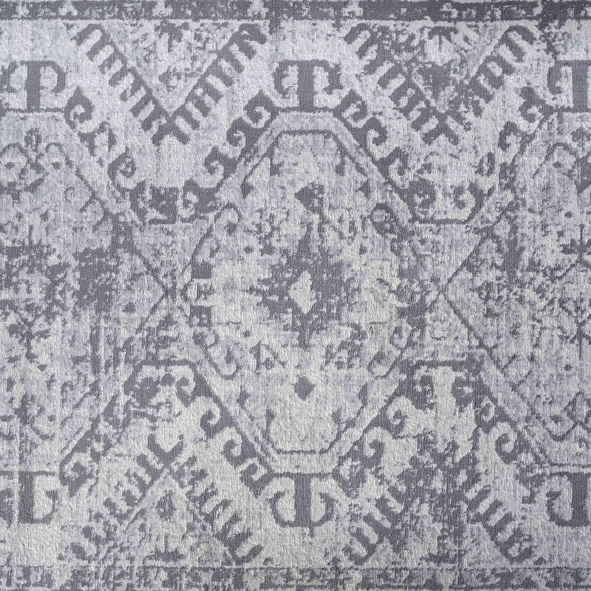 VINTAGE-TEPPICH Sophia Grau - Grau, Textil (120/170cm) - Kukoon Rugs
