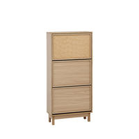 SCHUHSCHRANK SCHMALES Bora Natürlich 60 cm x 125 cm - Naturfarben, Holzwerkstoff (60/125/24cm)