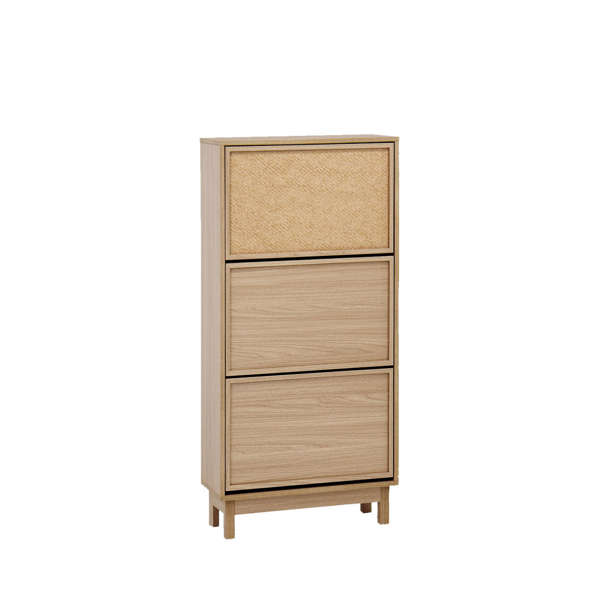 SCHUHSCHRANK SCHMALES Bora Natürlich 60 cm x 125 cm - Naturfarben, Holzwerkstoff (60/125/24cm)