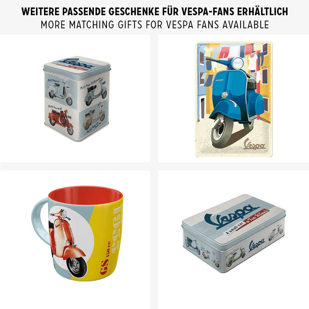 VORRATSDOSE L Vespa Vespa Italian Laundry - Multicolor, Metall (14/20/10cm) - Nostalgic-Art