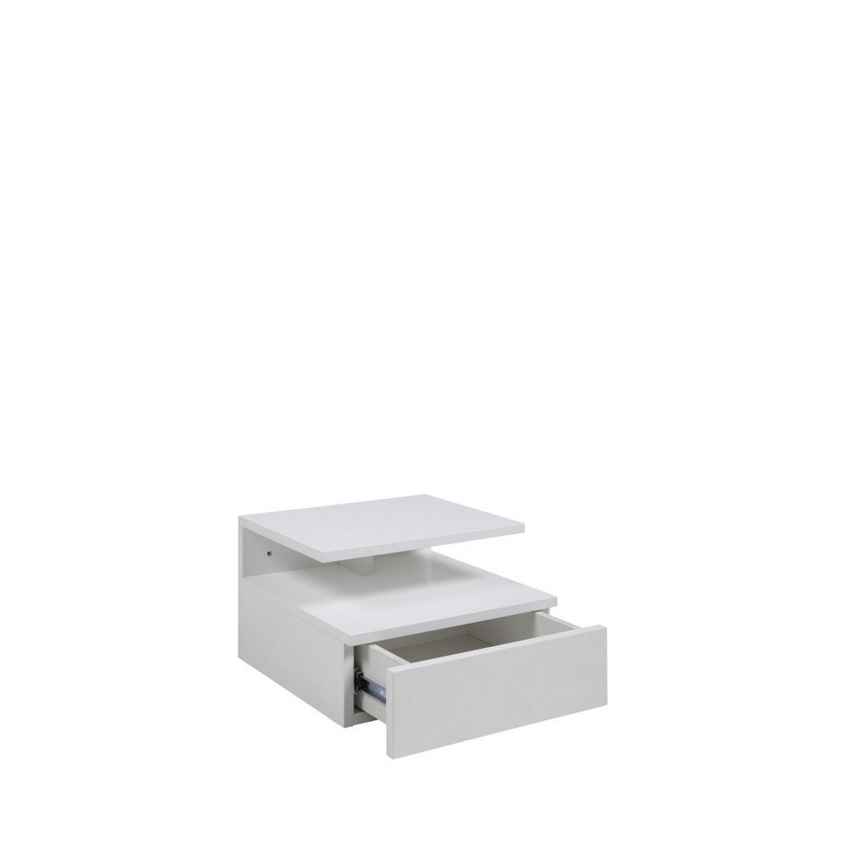 WAND-NACHTISCH mit 1 Schublade aus Holz - KAMICHI - Weiss - Weiß, Holz (35/22/32cm) - Drawer