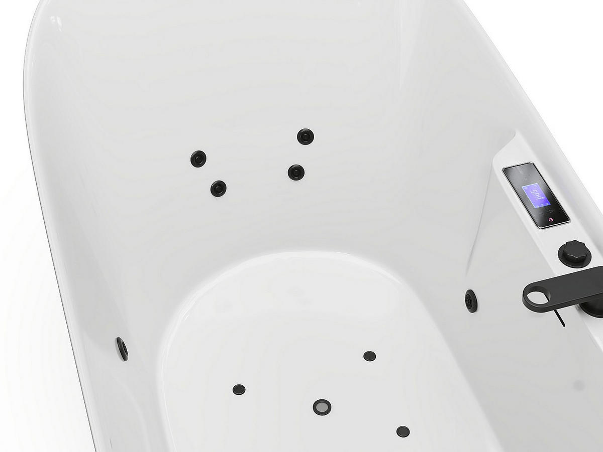 WHIRLPOOLBADEWANNE - 1 Person - acryl - weiß Bolaza - Weiß, Kunststoff (180/74/80cm) - Vente-Unique