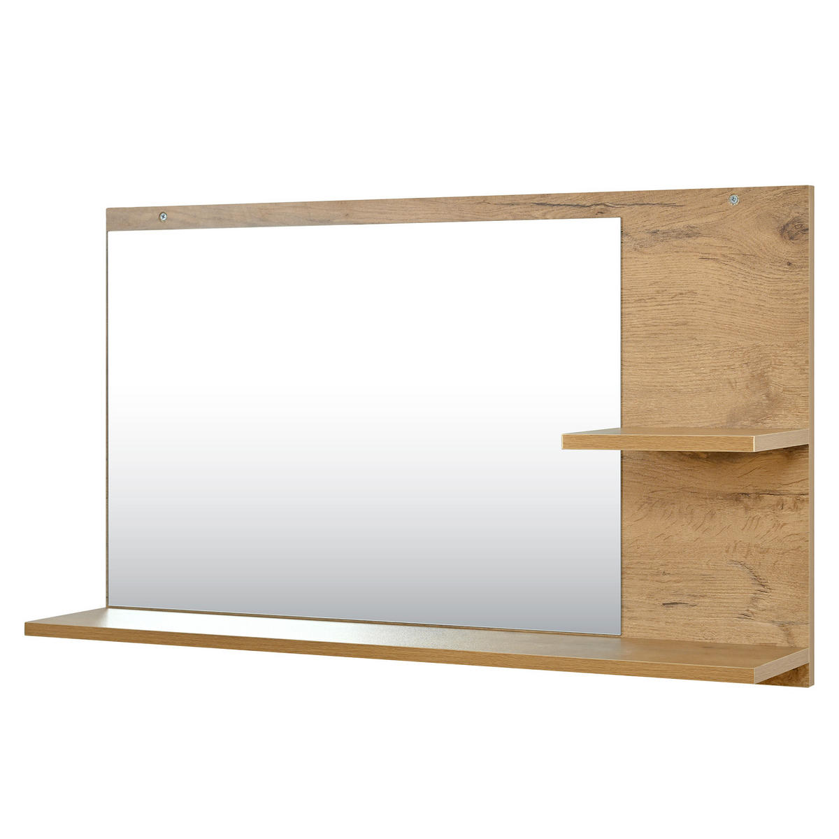 GARDEROBENSET 105/25/151,5 cm weiß aus Spanplatte mit LED und Spiegel - Weiß, Holzwerkstoff (105/151.5/25cm) - OKWISH