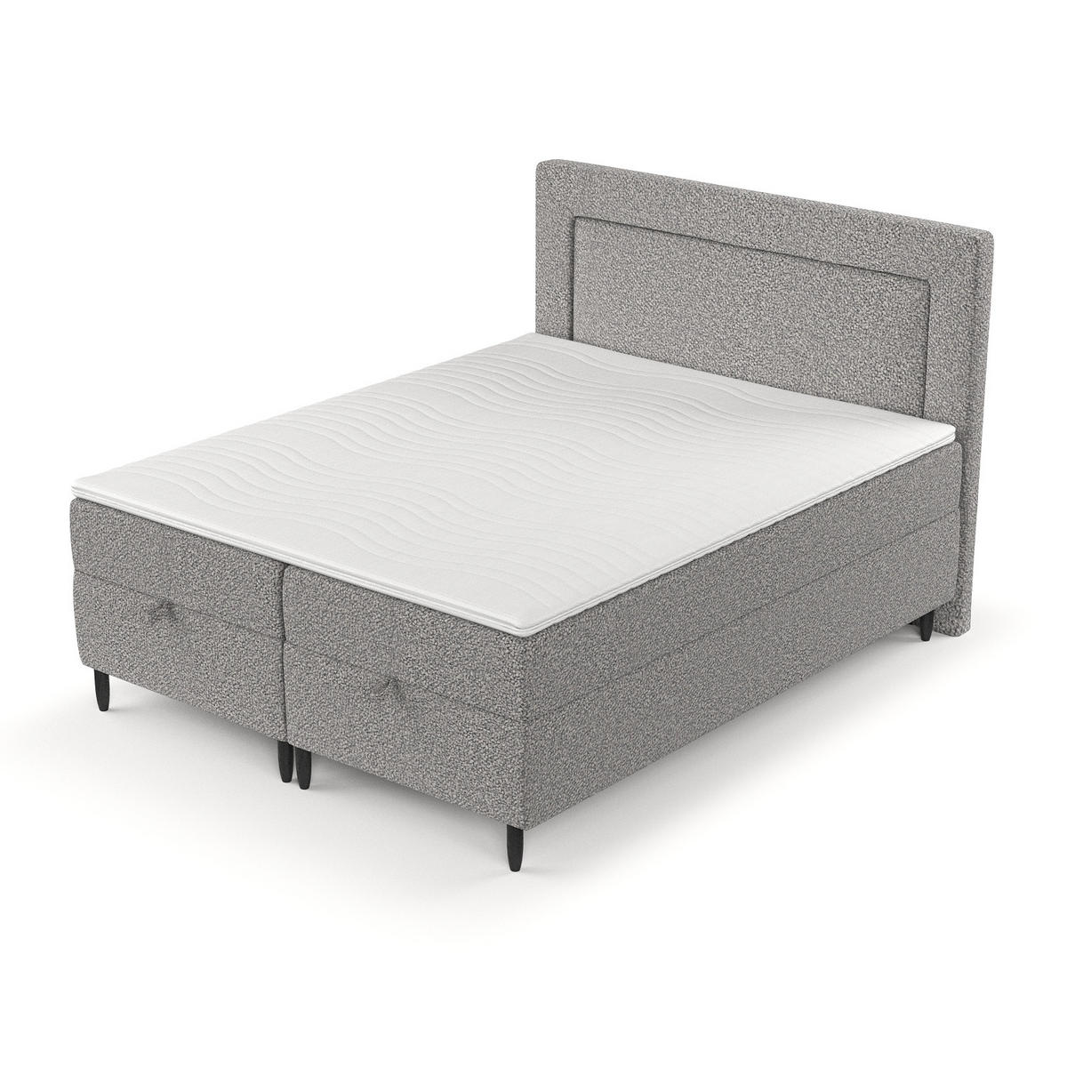 BOXBETT Nea Grau 140/200 cm - Schwarz/Grau, Holz/Holzwerkstoff (140/200cm) - Maison de Reve