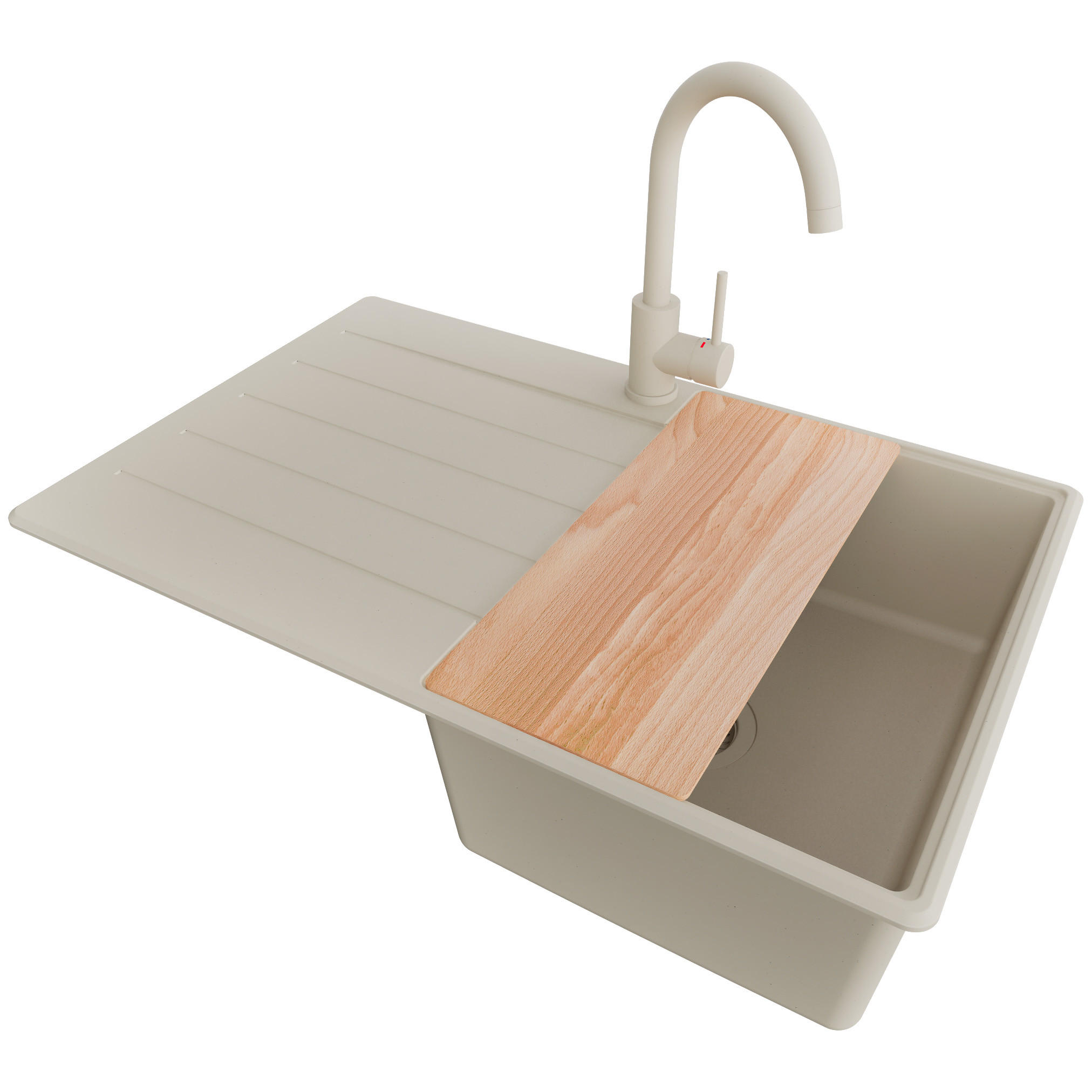 Primagran Granitspüle Beige, Beige, Beige, Beige 78x20x50 cm